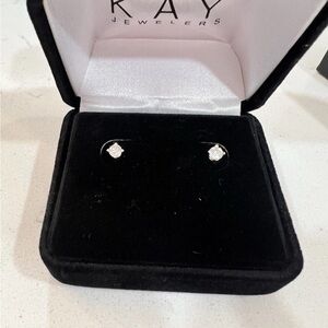 Kay Jewelers Sparkling Diamond Earrings 1/2 ct solid 14K White gold